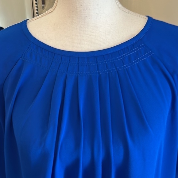 Banana Republic Blue Puff Sleeve Tunic Size Small - Picture 2 of 11